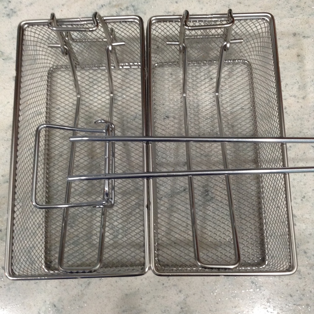 Three Piece Frying Basket Set No More Fishing Around For Fried Food In the Pot